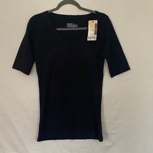 Mossimo Supply Co. Black Short Sleeve V-Neck Tee